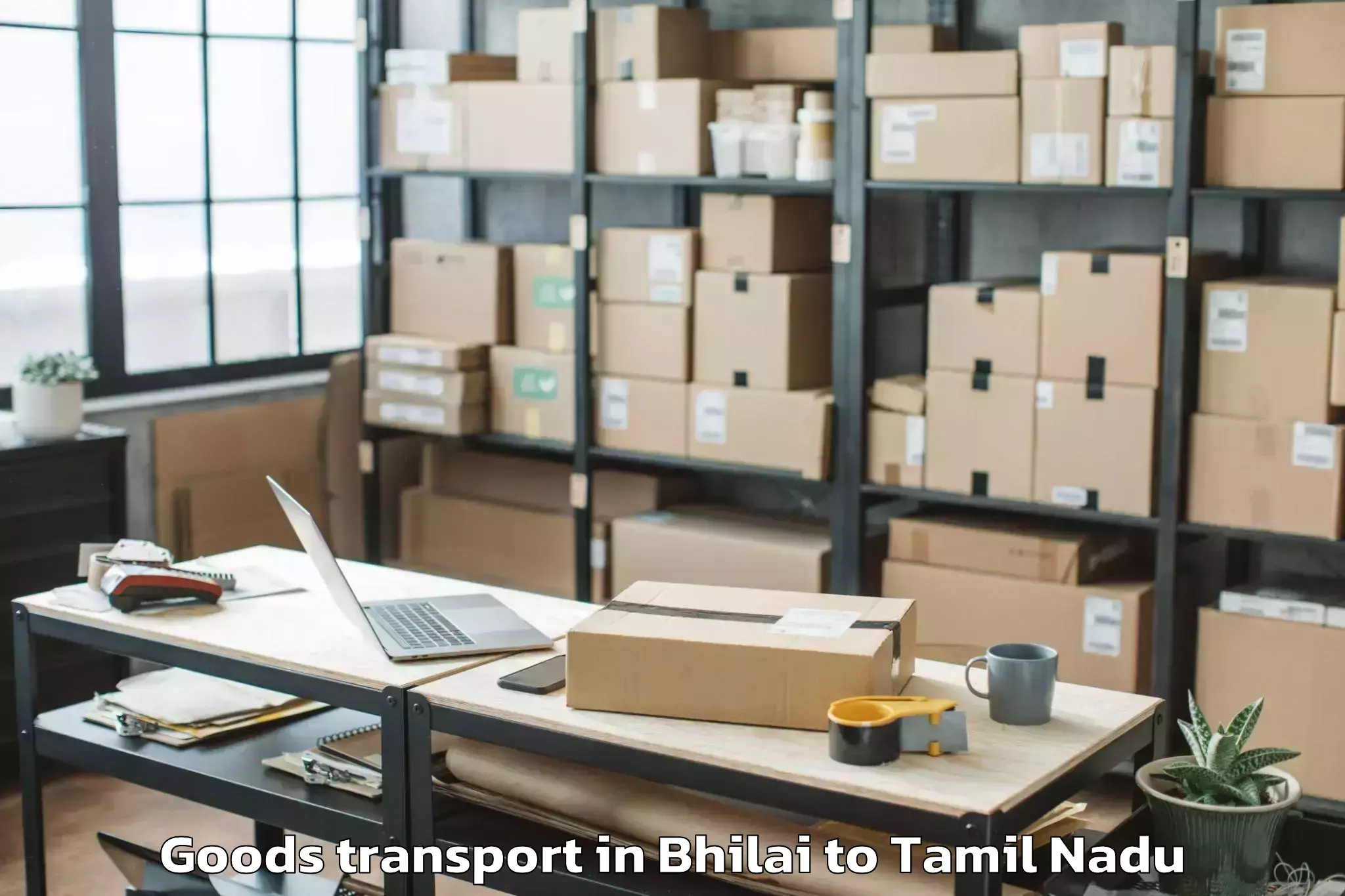 Leading Bhilai to Wallajah Goods Transport Provider